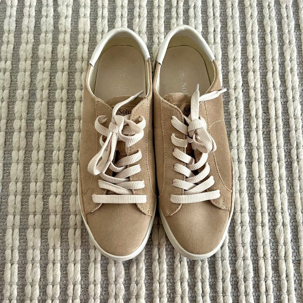 Soludos Platform Sneaker Ibiza Tan Size 8